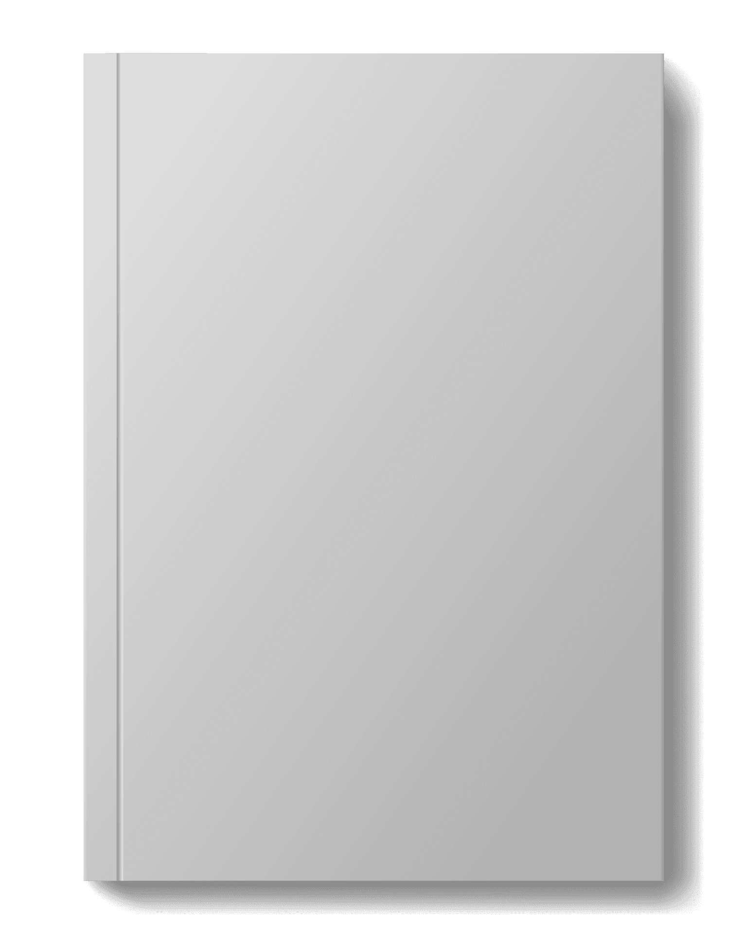 Blank Book Cover Mockup PNG Image