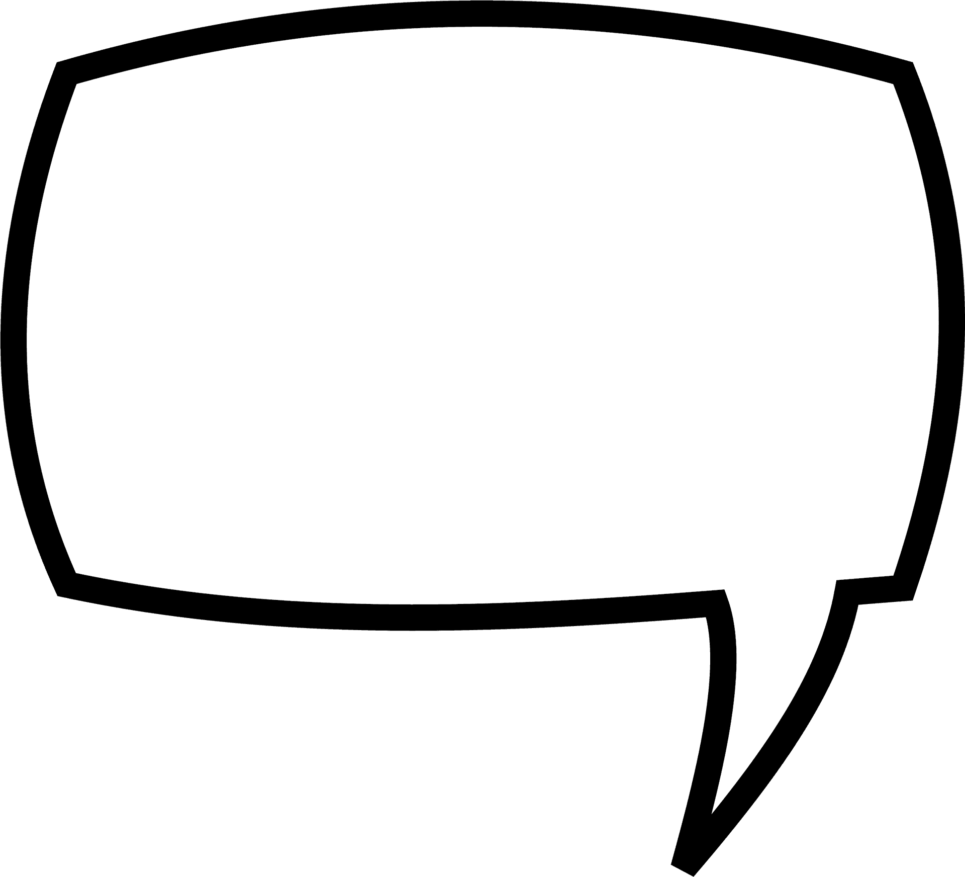 Blank Comic Speech Bubble PNG Image