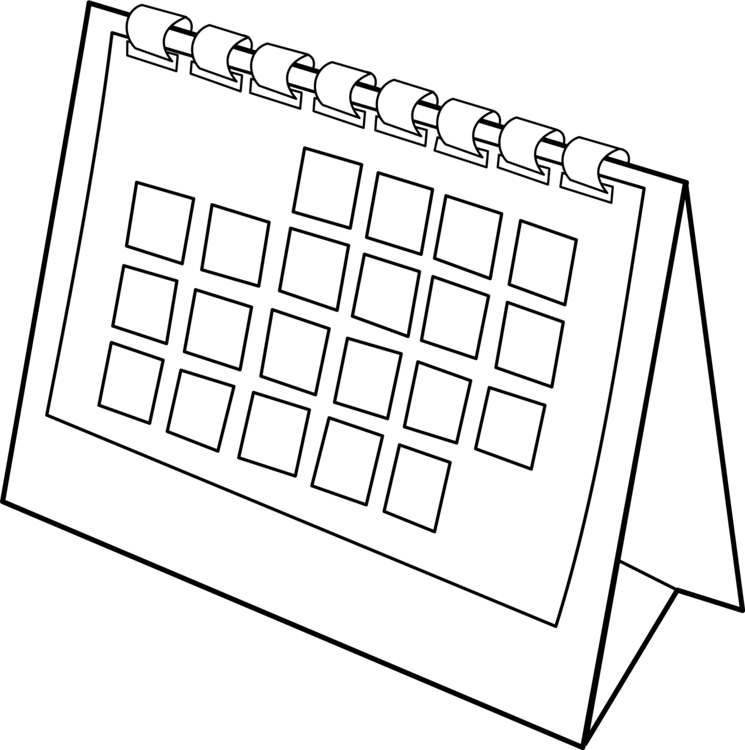 Blank Desk Calendar Clipart PNG Image