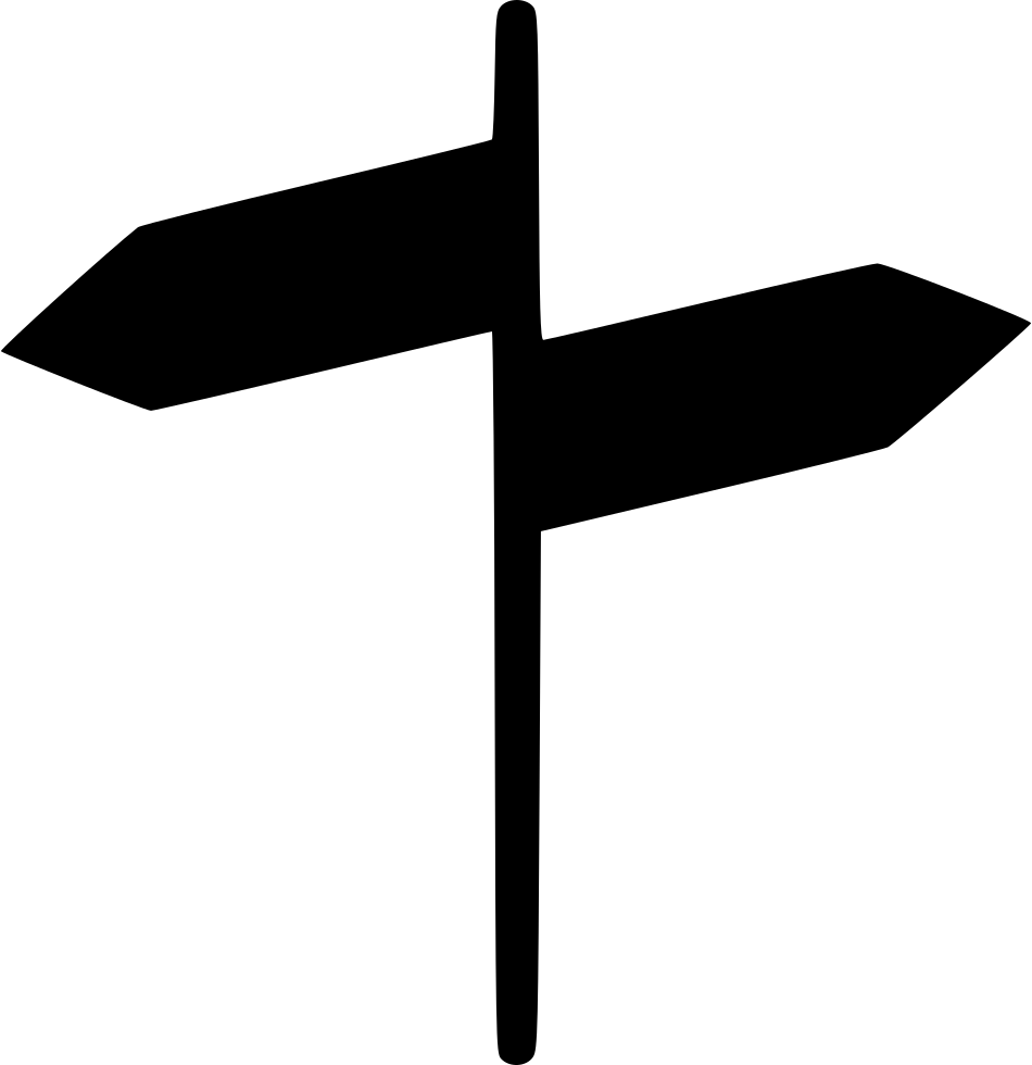 Blank Directional Signpost PNG Image