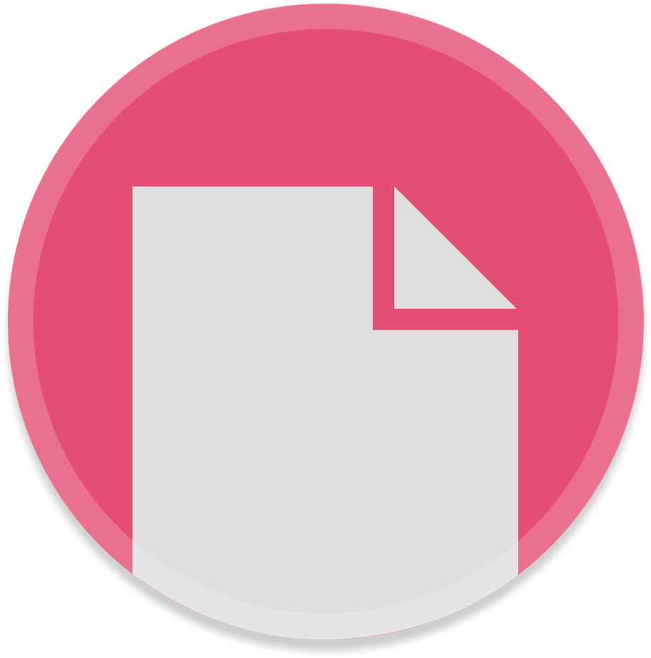 Blank Document Icon Pink Background PNG Image