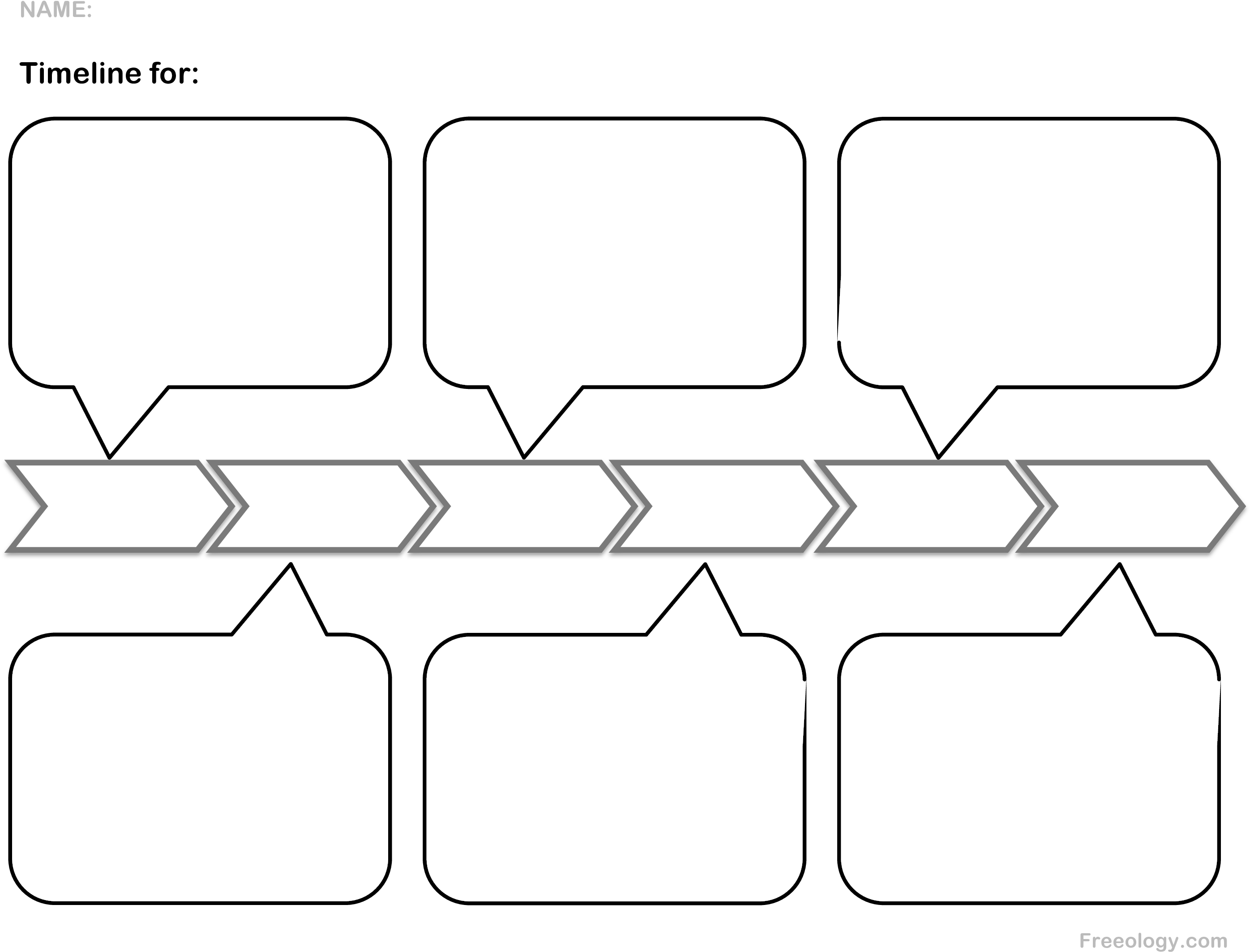 Blank Educational Timeline Template PNG Image