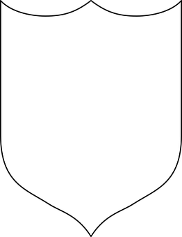 Blank Heraldic Shield Vector PNG Image