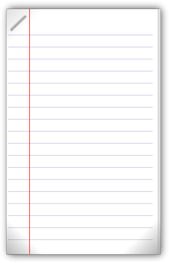 Blank Lined Note Paperwith Pen PNG Image