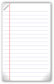 Blank Lined Notebook Paper PNG Image