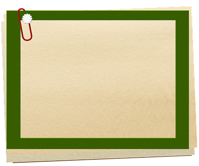 Blank Note Paperwith Clip PNG Image