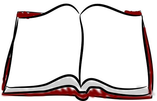 Blank Open Book Illustration PNG Image