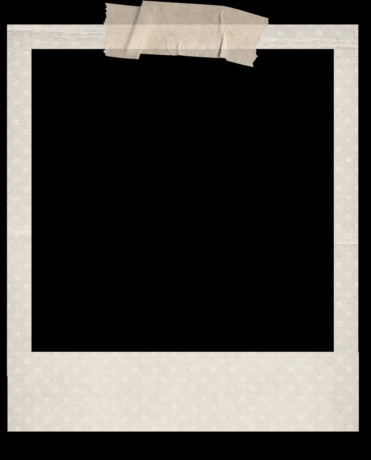 Blank Polaroid Frame Taped PNG Image