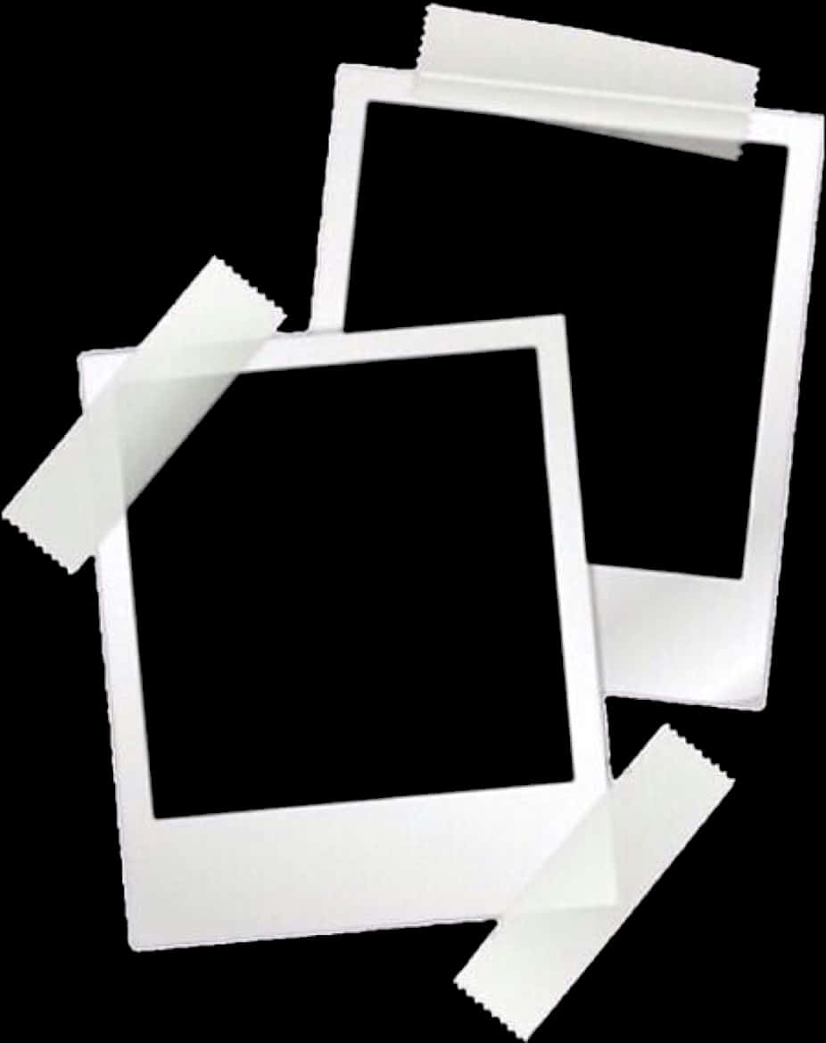 Blank Polaroid Frames Overlay PNG Image