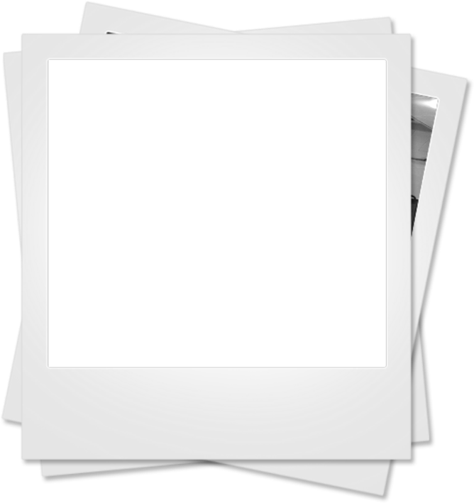 Blank Polaroid Frames Stacked PNG Image