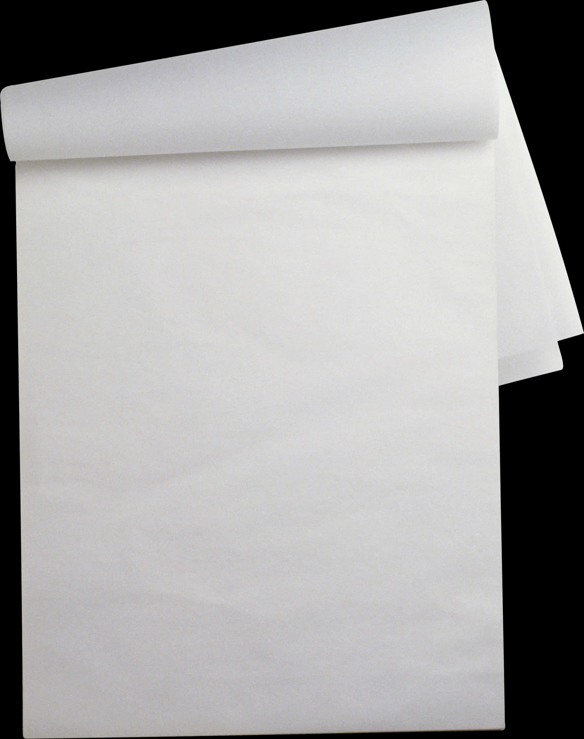 Blank Rolled Paper Sheet PNG Image