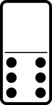 Blank Six Domino Tile PNG Image