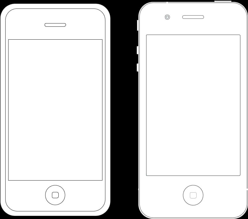 Blank Smartphone Templates PNG Image