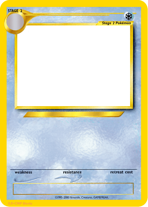 Blank Stage2 Pokemon Card Template PNG Image