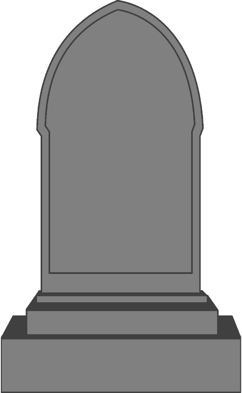 Blank Tombstone Vector Illustration PNG Image