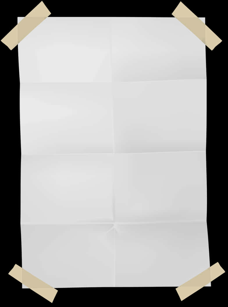 Blank Torn Paper Tapedto Wall PNG Image