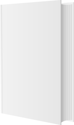 Blank White Book Cover Mockup PNG Image