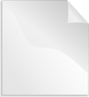 Blank White Paper Corner Curl PNG Image