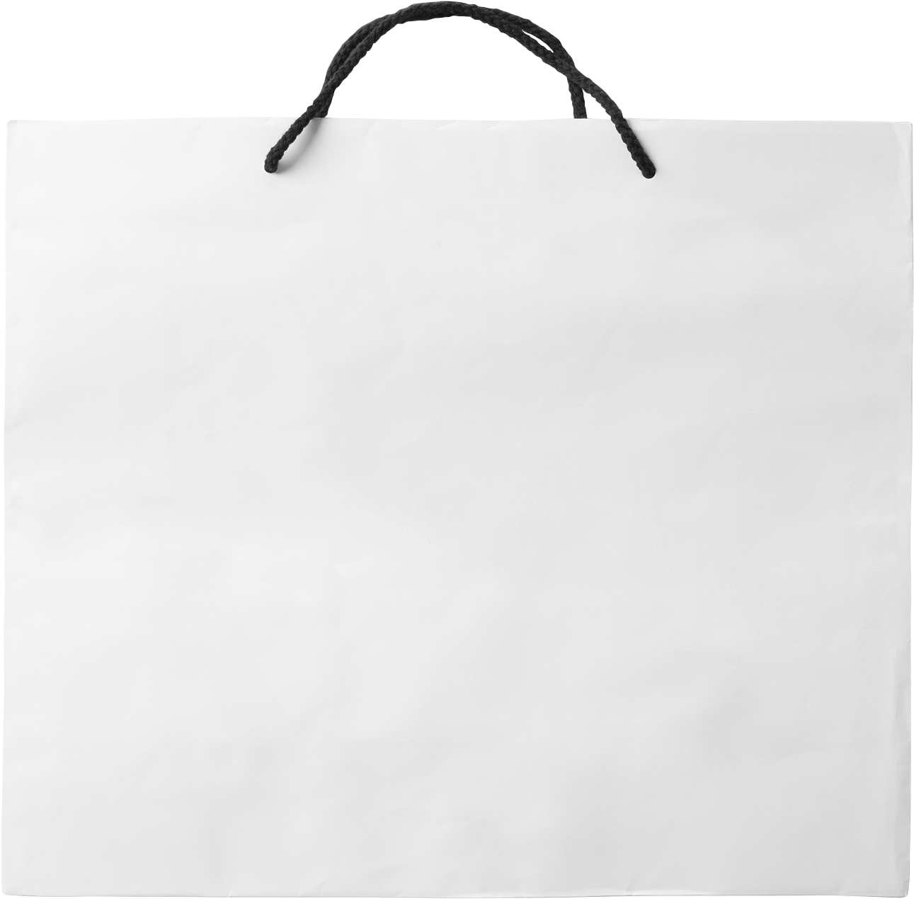 Blank White Paper Shopping Bag PNG Image