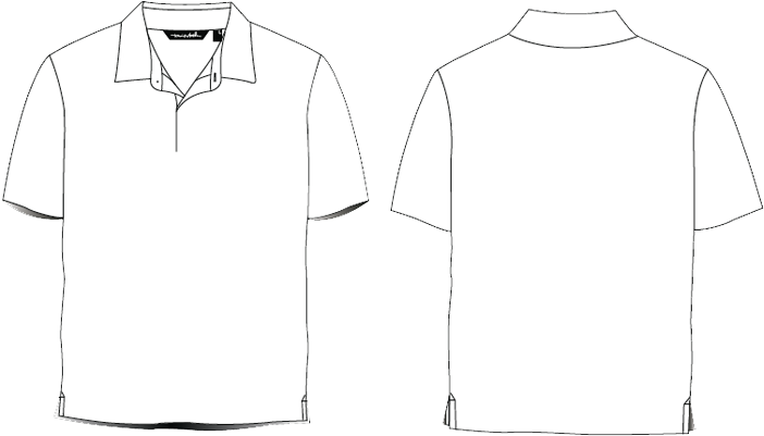 Blank White Polo Shirt Template PNG Image