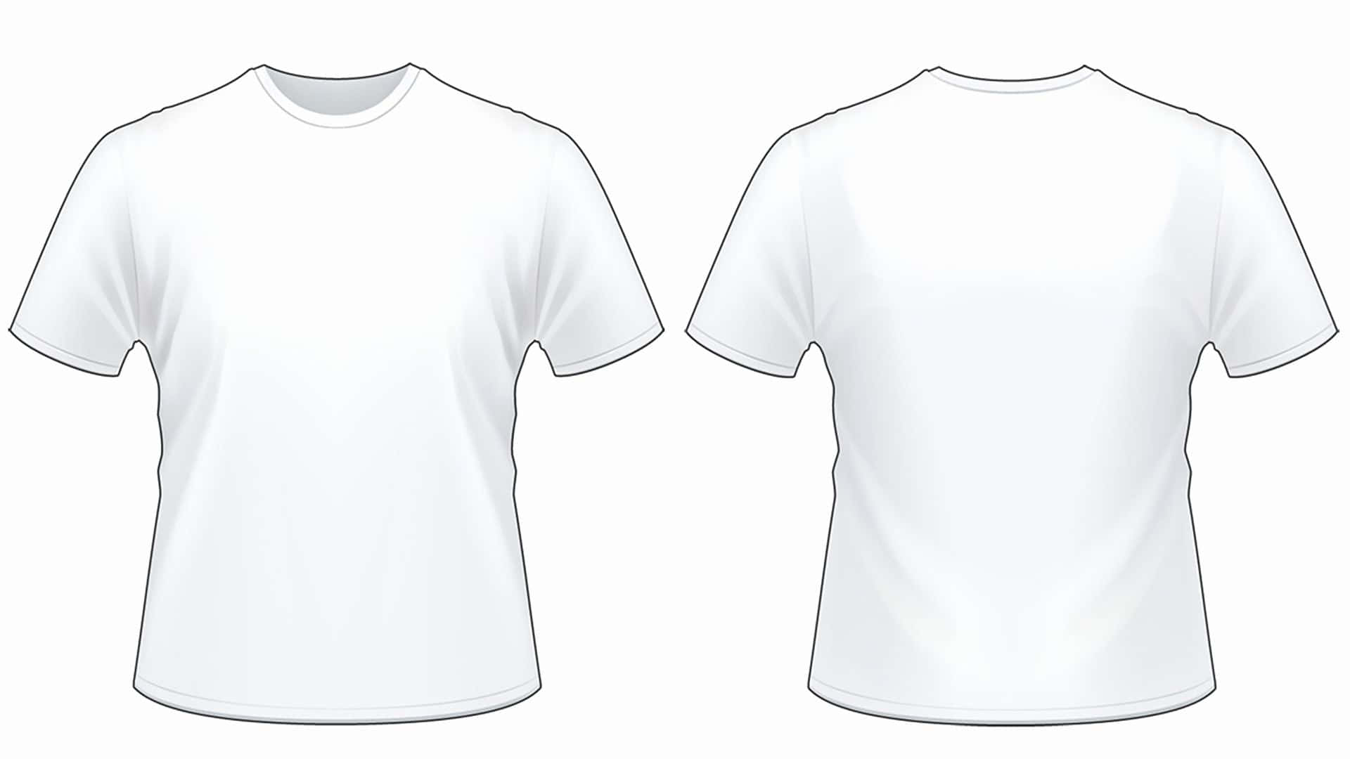 Blank White T Shirt Template Front Back PNG Image