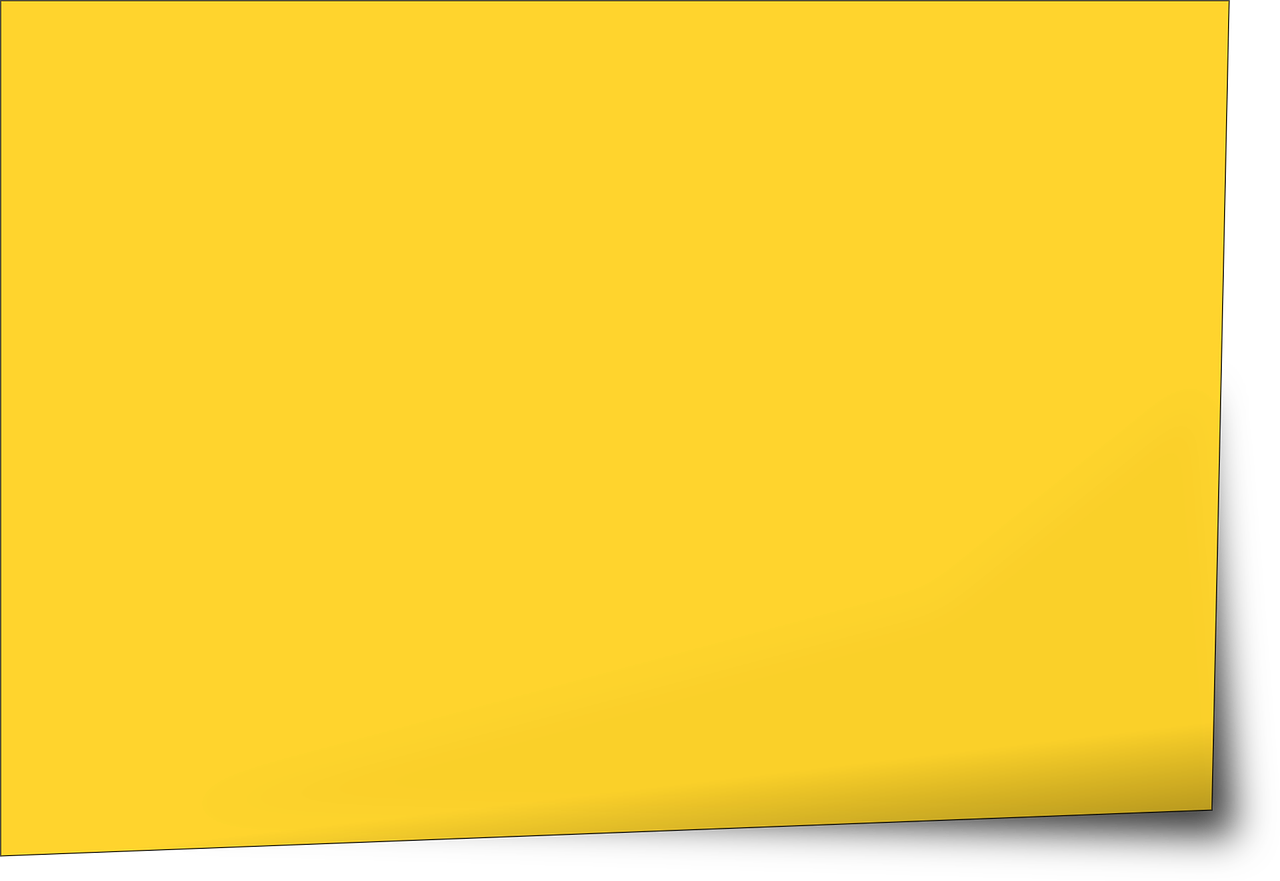 Blank Yellow Postit Note PNG Image