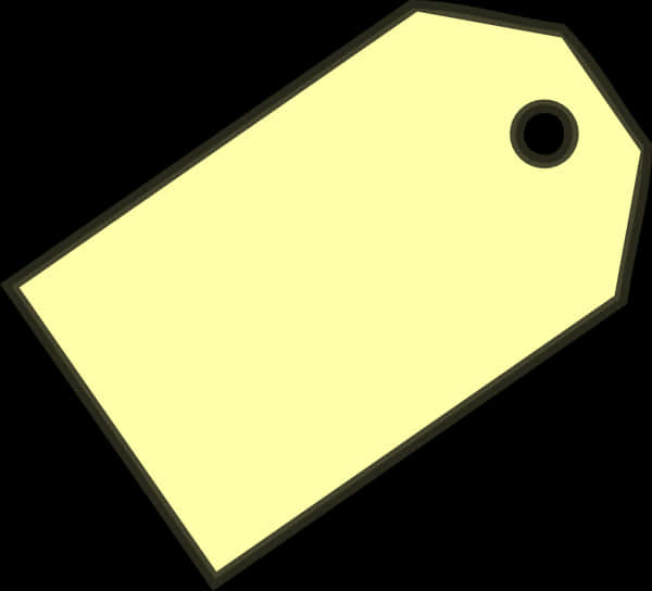 Blank Yellow Price Tag PNG Image