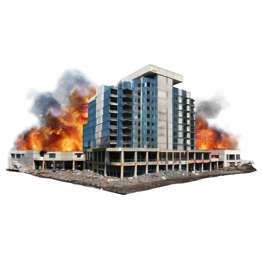 Blast Damage Building Png Opd86 PNG Image