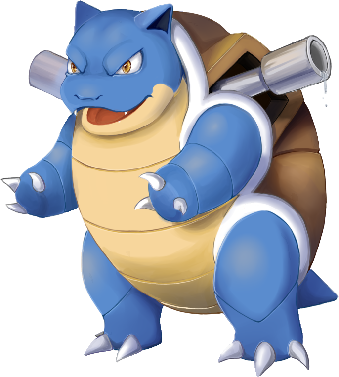 Blastoise Pokemon Character PNG Image