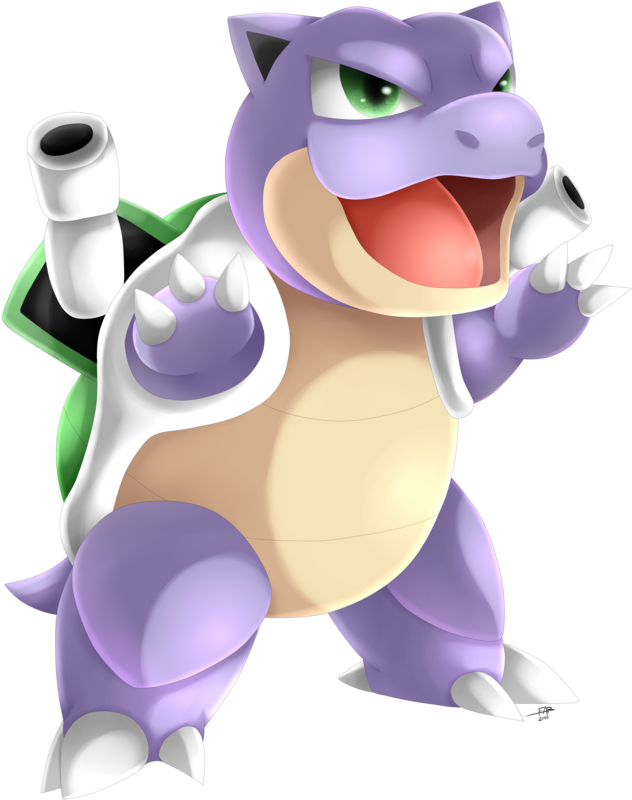 Blastoise Pokemon Character Artwork PNG Image