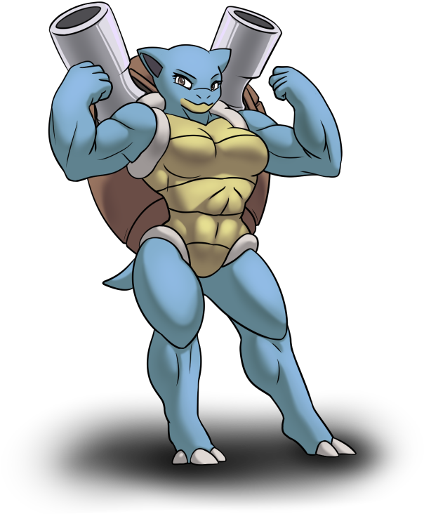 Blastoise Pokemon Standing Pose PNG Image