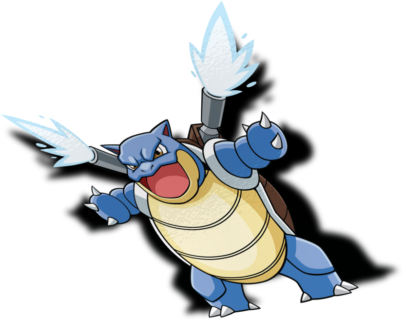 Blastoise Pokemon Water Cannon PNG Image