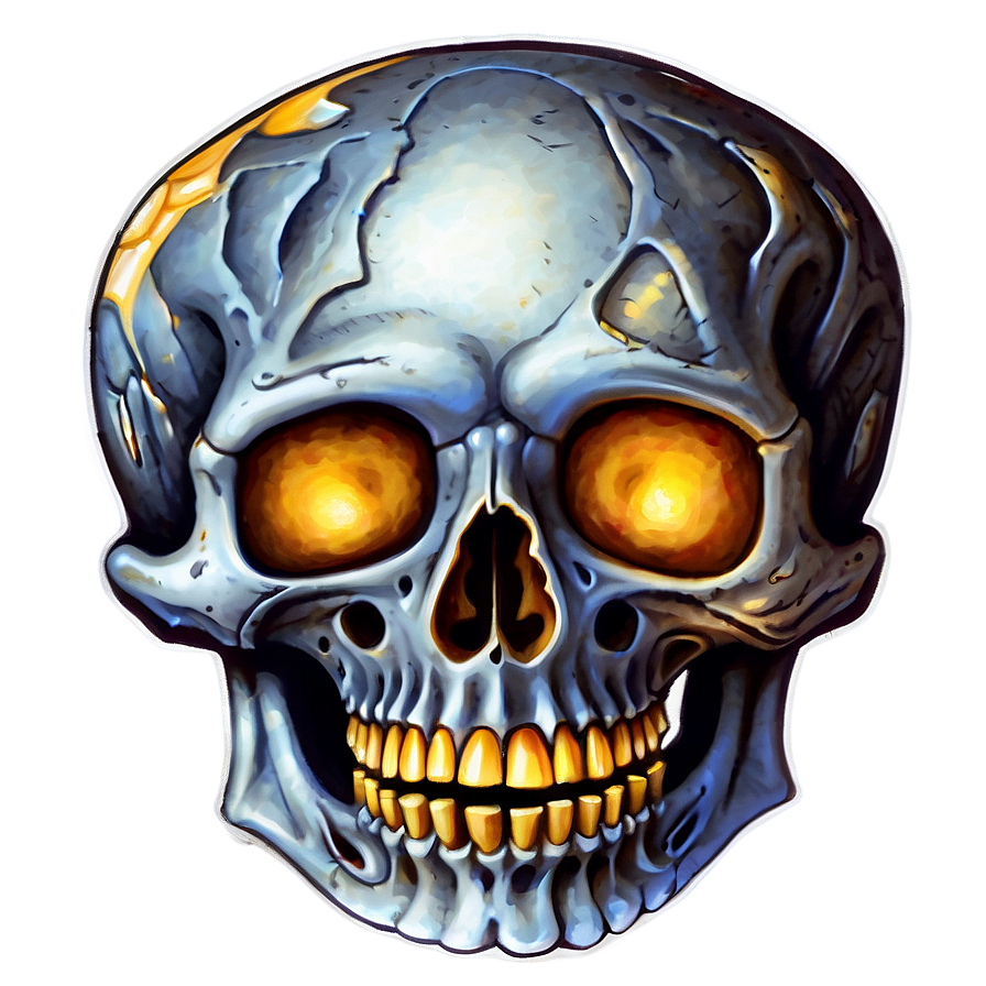 Blazing Bone Skull Png Mis68 PNG Image