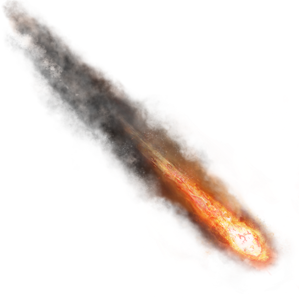 Blazing Comet Illustration PNG Image