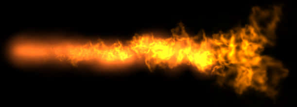 Blazing_ Flame_ Horizontal PNG Image