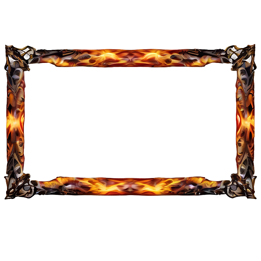 Blazing Frame Border Png Wyu PNG Image