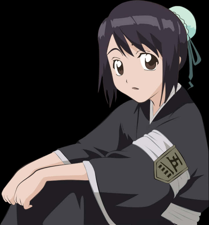 Bleach Anime Character Rukia Kuchiki PNG Image