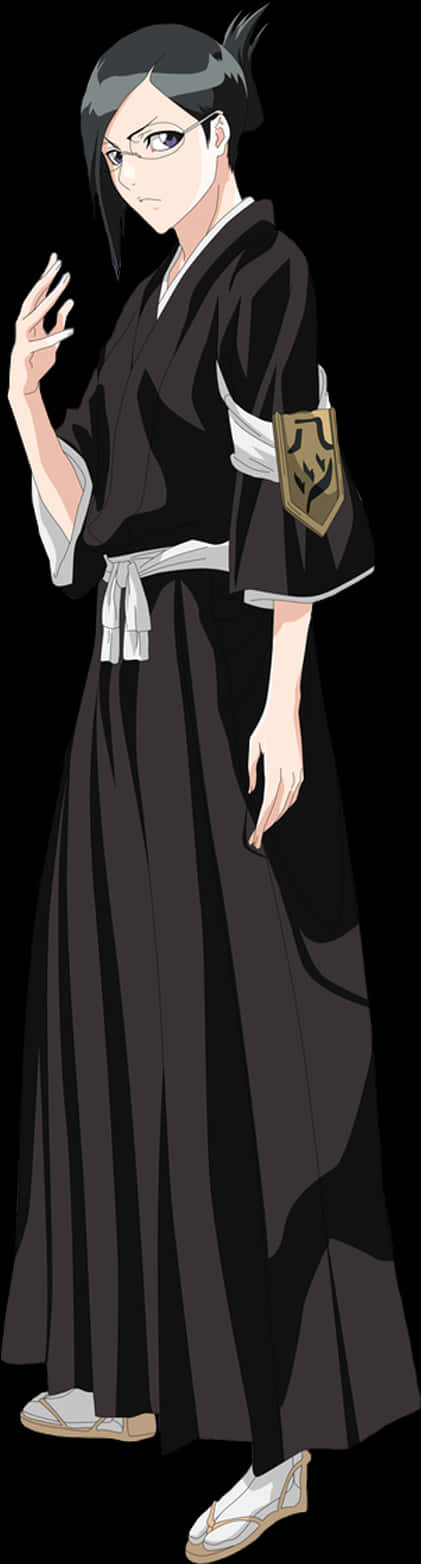 Bleach Character Nanao Ise Standing Pose PNG Image