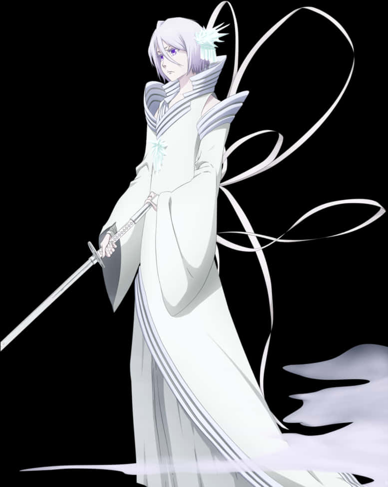 Bleach Sode No Shirayuki Character Pose PNG Image