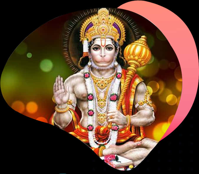 Blessing_ Hanuman_ Heart_ Background PNG Image