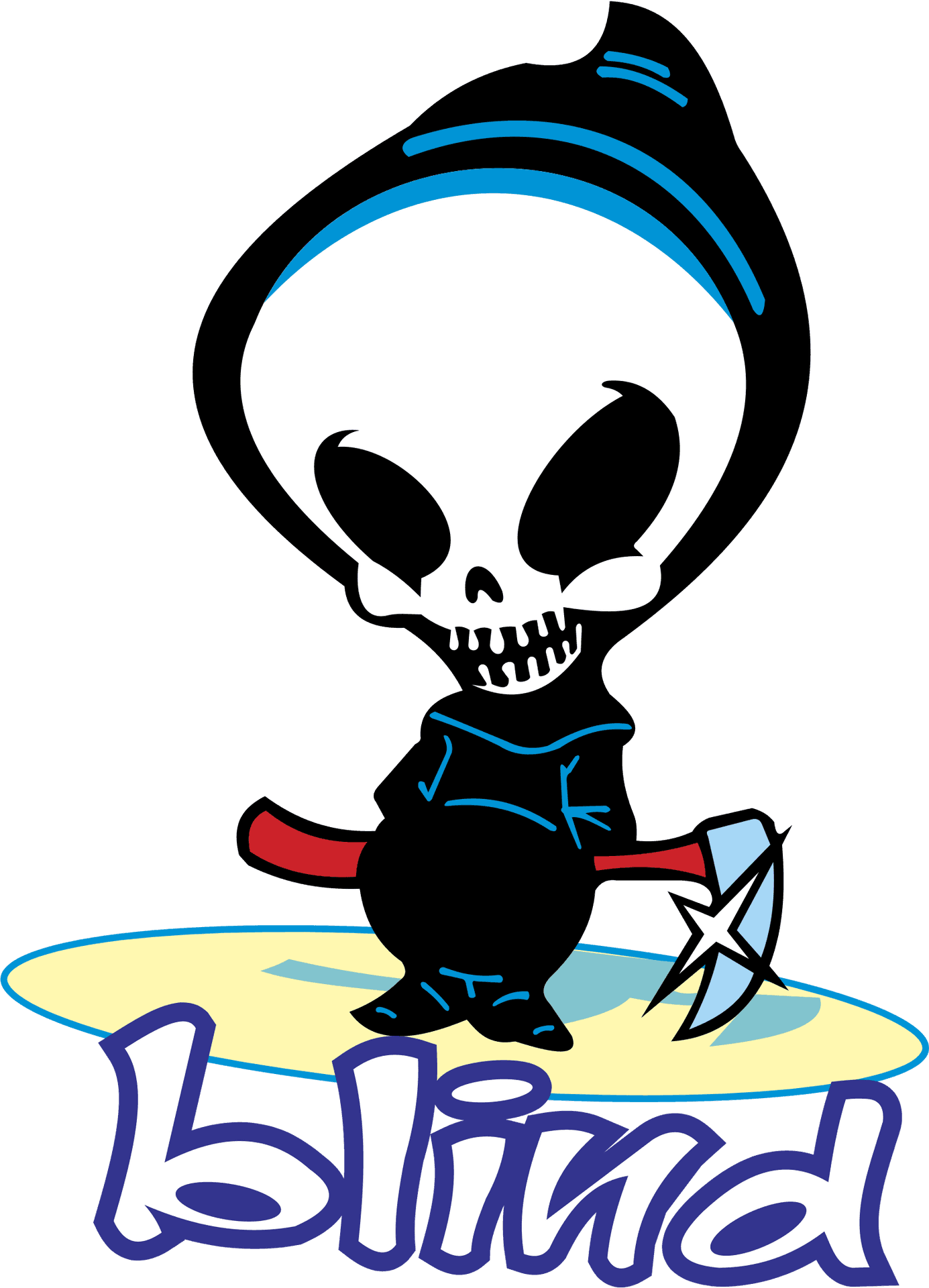 Blind Skateboarding Skeleton Logo PNG Image