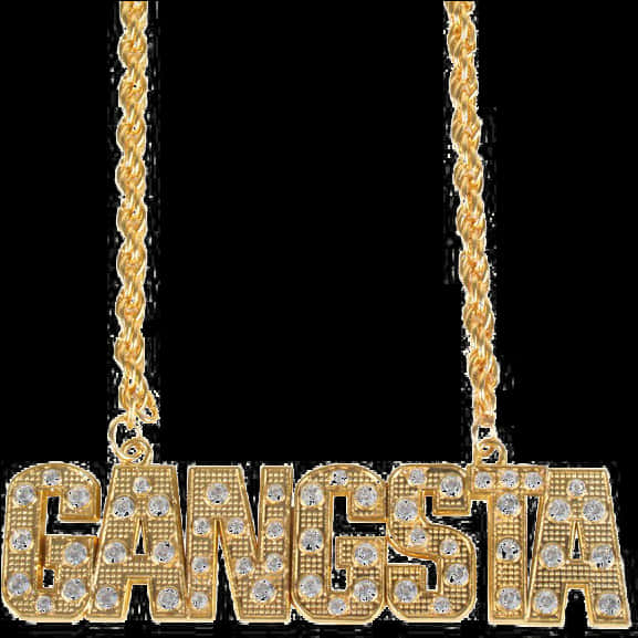 Bling Gangsta Necklace PNG Image