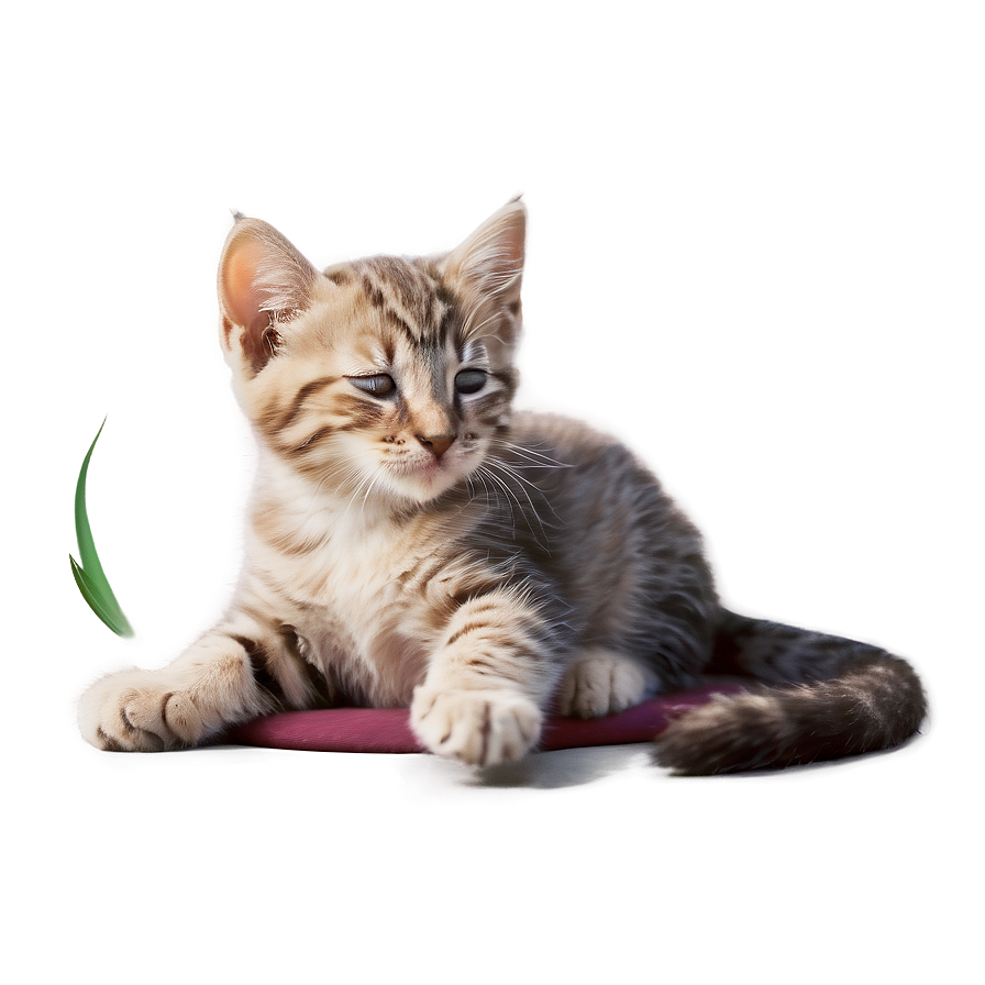 Blissful Kitten Stretch Png 06242024 PNG Image