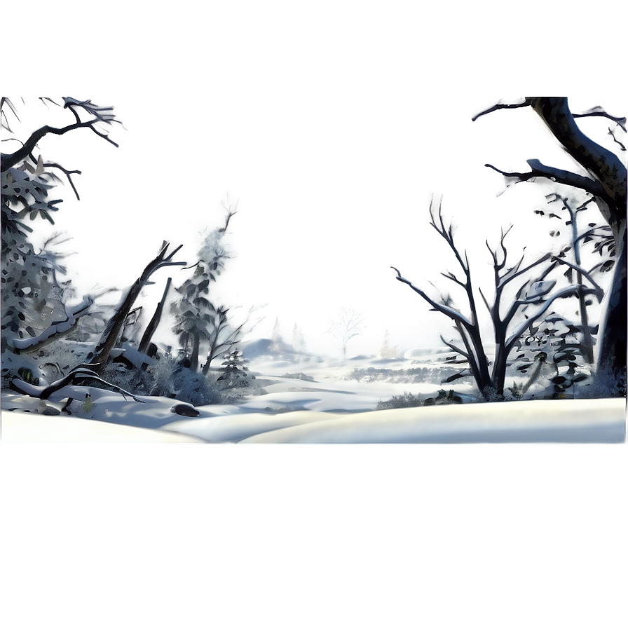 Blizzard White Landscape Png 06242024 PNG Image