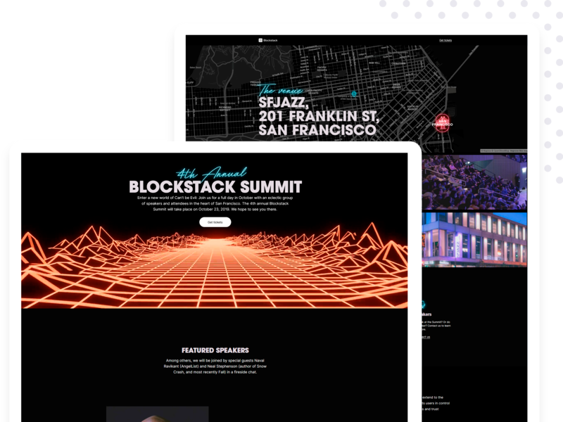 Blockstack Summit Event Promotion PNG Image