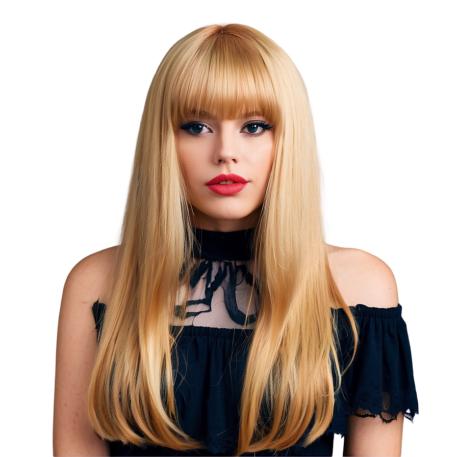 Blonde Bangs D PNG Image