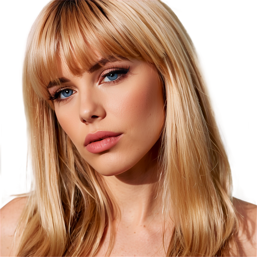 Blonde Bangs For Oval Face Png Vak61 PNG Image