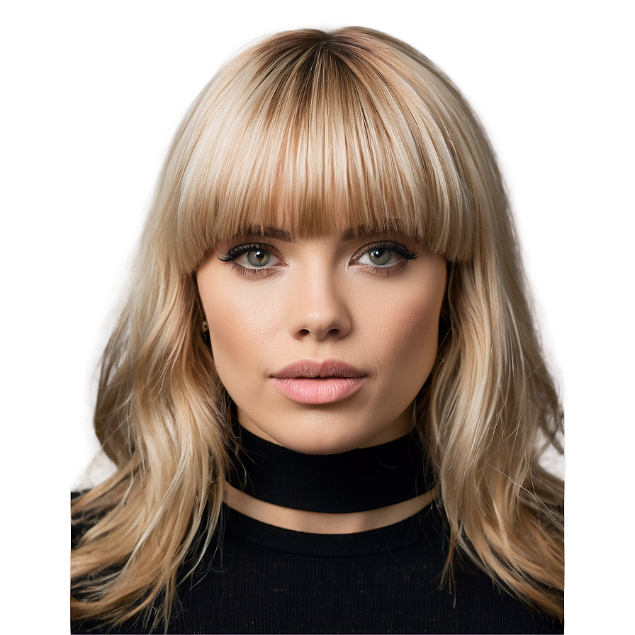 Blonde Bangs For Oval Face Png Wjs38 PNG Image