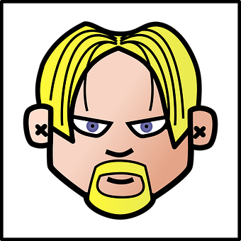 Blonde Cartoon Character Avatar PNG Image