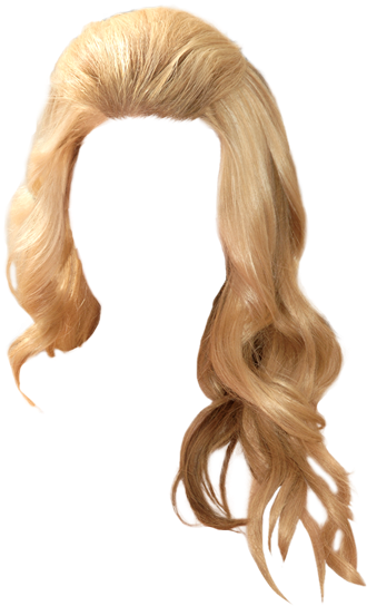 Blonde Curly Hair Graphic PNG Image